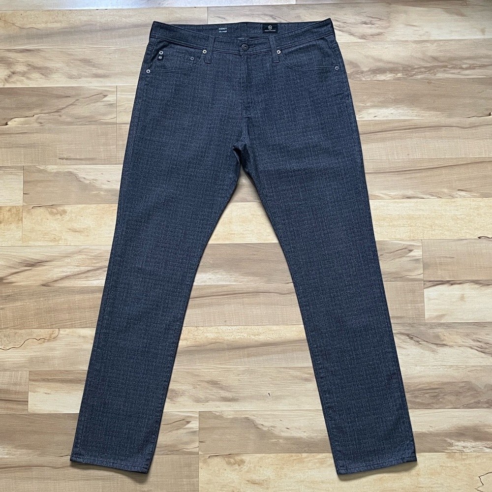 AG Adriano Goldschmied Everett Herringbone Slim Straight Jeans